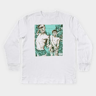 Butoh Dancers, by Maximiliano Lopez Barrios Kids Long Sleeve T-Shirt